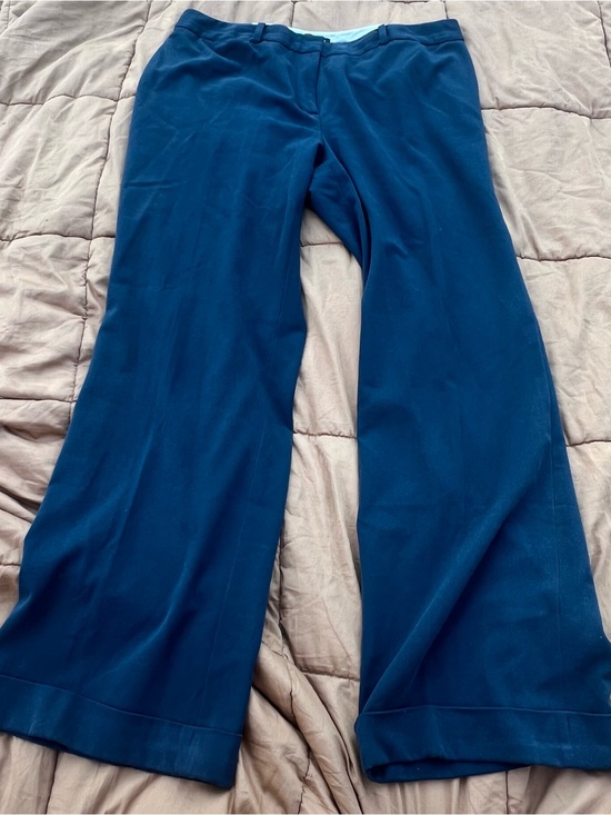 Lane Bryant Pants - Lane Bryant Navy Straight Leg Pants Wide Silhouette Size 18 Tall